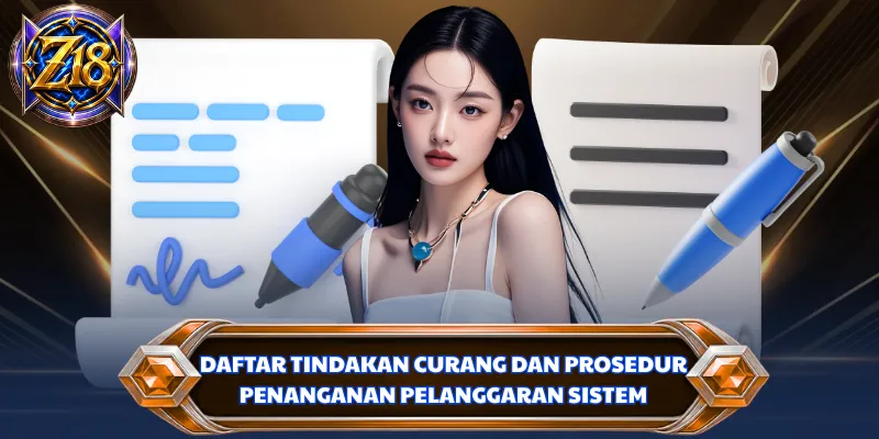 Daftar tindakan curang dan prosedur penanganan pelanggaran sistem